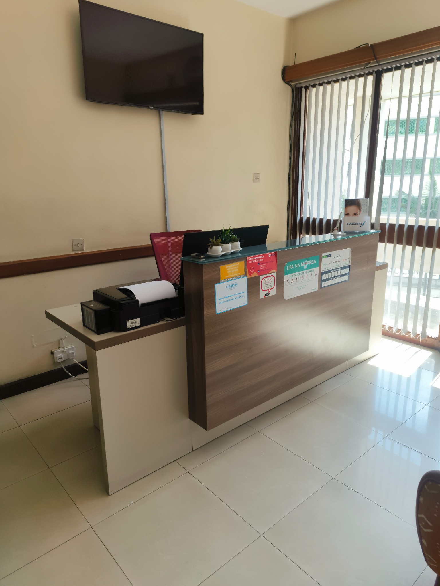 Reception area at Mint Dental Centre
